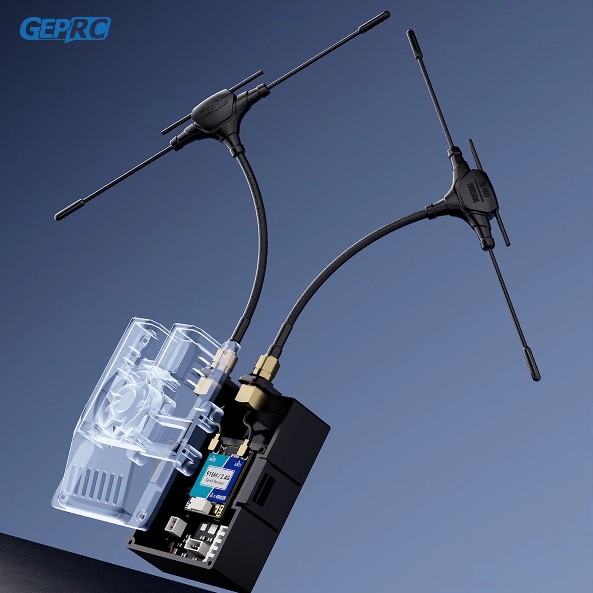Drone Receiver - GEPRC ELRS 915 M/2.4G Gemini Xrossband