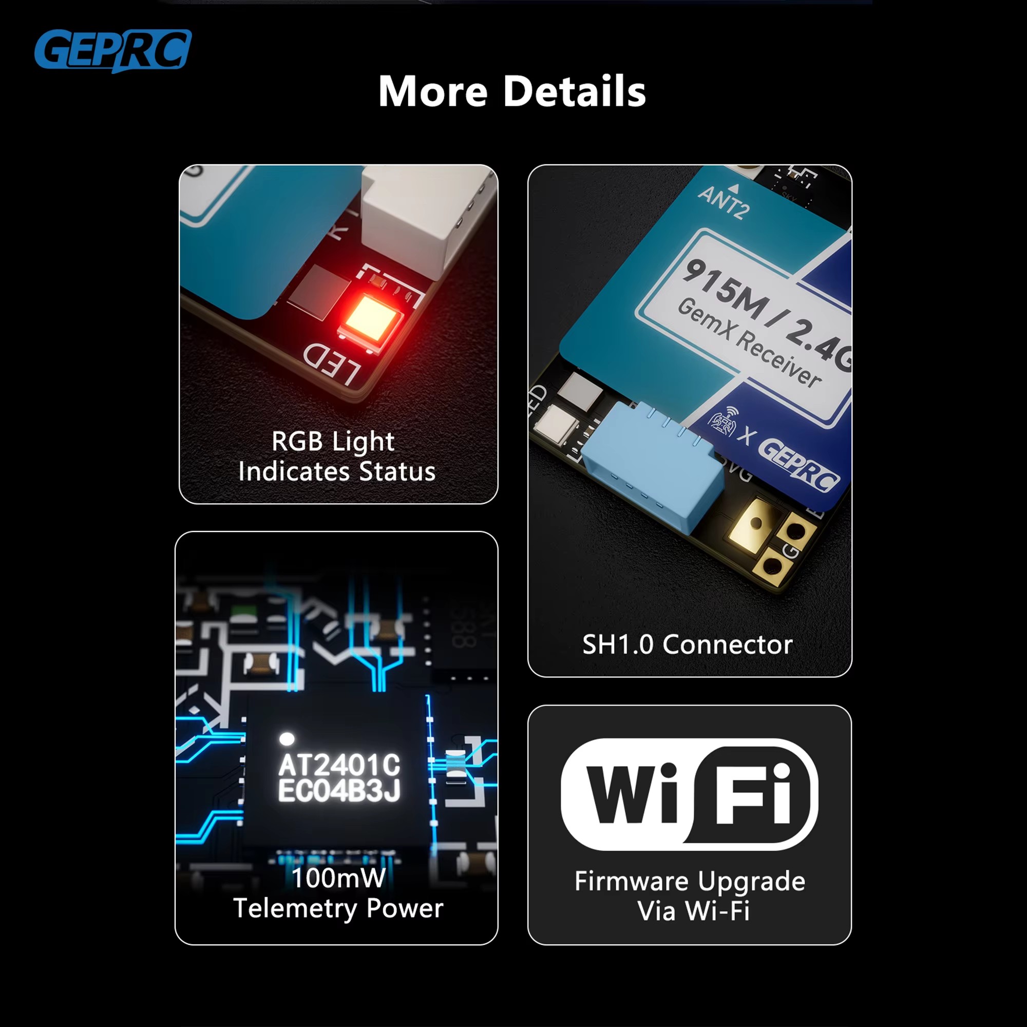 GEPRC ELRS 915 M/2.4G Gemini X - Drone Receiver avis et prix